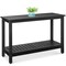 Best Choice Products 48in 2-Shelf Indoor Outdoor Wooden Console Table Multifunctional Buffet Bar Storage
